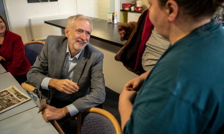 Labour leader Jeremy Corbyn bought a reconditioned garden fork at the Hope Centre.