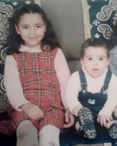 Brahim and Iman Saadoun as children