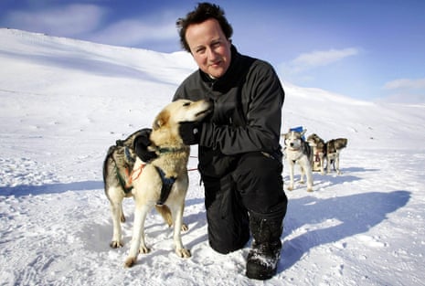 David Cameron visited the Norwegian Scott-Turner glacier to see the effects of climate change on 20 April, 2006. 