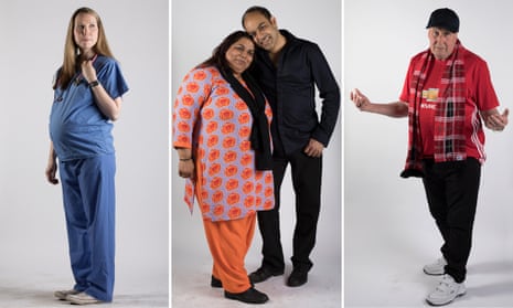 Manchester models: (left to right) Natalie Francis, Shabnam and Shakar Hussain and David Shanahan.