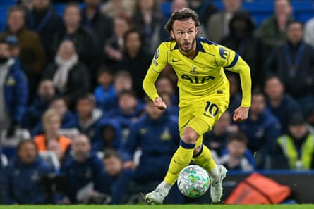 James Maddison in action for Spurs