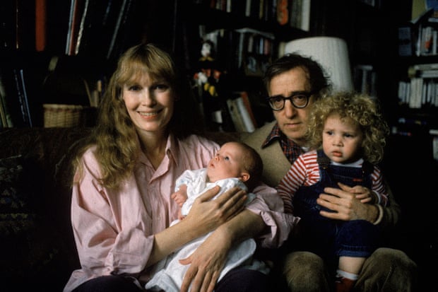 (From left) Mia Farrow, Satchel (now Ronan) Farrow, Allen and Dylan Farrow in 1988