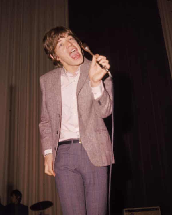 Mick Jagger en el escenario en la década de 1960.
