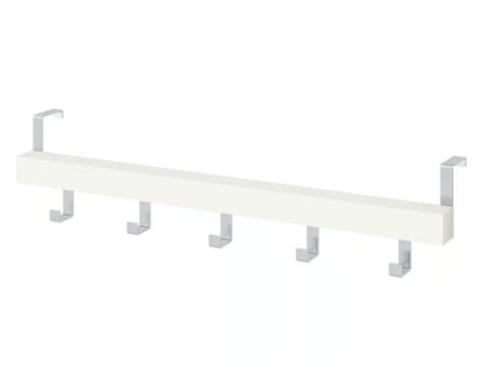 Ikea TJUSIG hanger for door/wall, white, 60 cm
