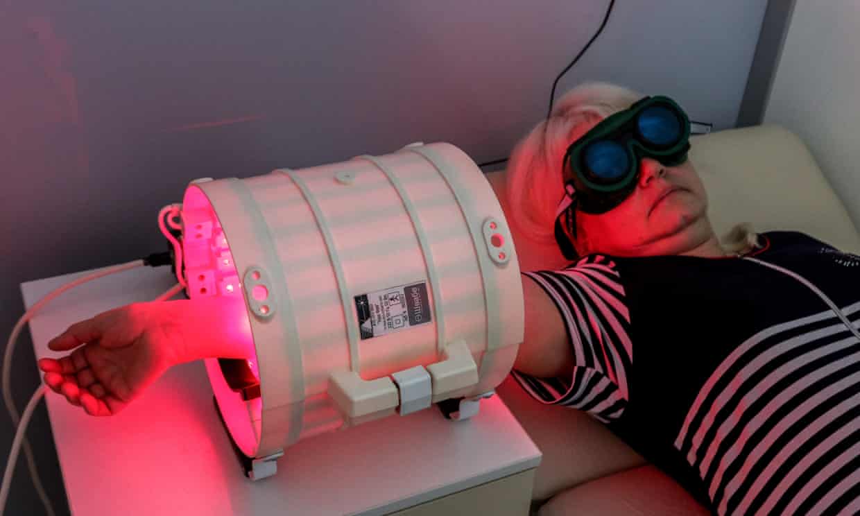 A medical laser being used in a Russian facility.