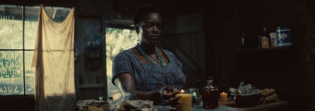 Wunmi Mosaku as Annie in Haint blue in Sinners.
