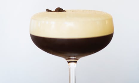 An espresso martini cocktail