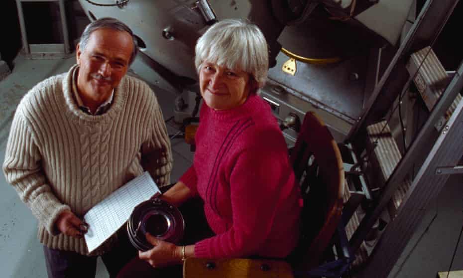 Gene and Carolyn Shoemaker at the Palomar Observatory, California, in 1986.