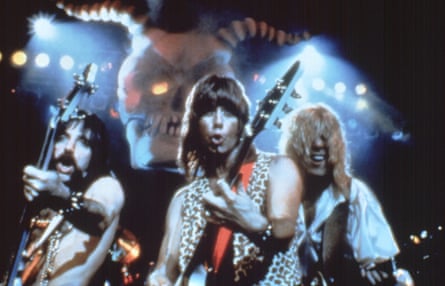 A scene of the band playing in the first Spinal Tap film