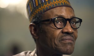 Nigerian president, Muhammadu Buhari, while being interviewed in Washington in June 2014.