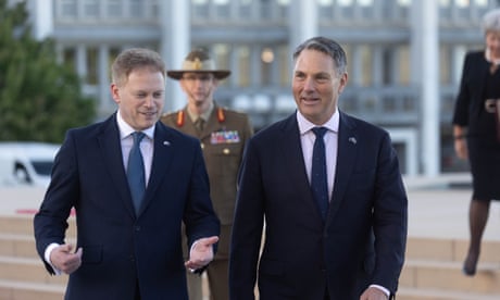 UK secretary of state for defence Grant Shapps and Australian deputy prime and defence minister Richard Marles in Canberra, Australia