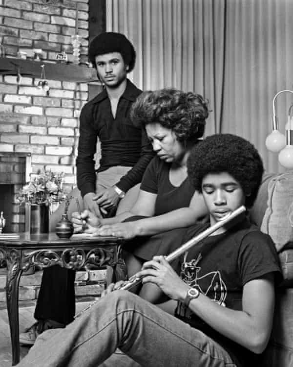 Toni Morrison with her Sons Slade And Ford at home in December 1978.