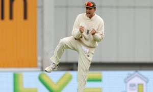 Ecstatic skipper: Joe Root celebrates the wicket of India’s Rohit Sharma