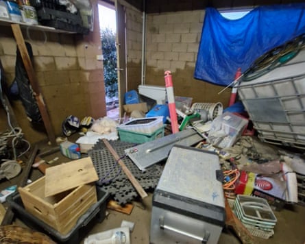 Botfield says during the cleanup ‘I was too frightened of picking things up or entering the shed’.