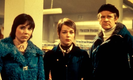 The original cast of Survivors: Lucy Fleming, Carolyn Seymour and Ian McCulloch.