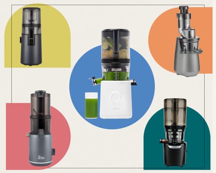 Cuisinart Easy Clean Slow Juicer, Hurom H70 Easy Clean Slow Juicer, Nama J2 Cold Press Juicer, Kuvings Hands-Free Slow Juicer AUTO10 Plus, and Shine Multi-Batch Compact Cold Press Juicer