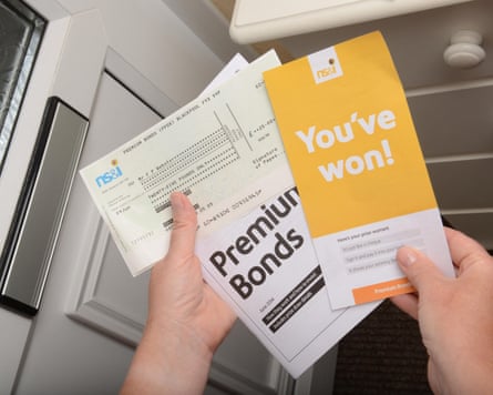 Premium Bonds win, Premium Bonds winner receives prize cheque in post