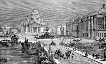 An engraving showing St Petersburg’s Senate House.