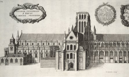 St Paul’s Cathedral, ‘the wonder of medieval London’, as it looked before being burned down