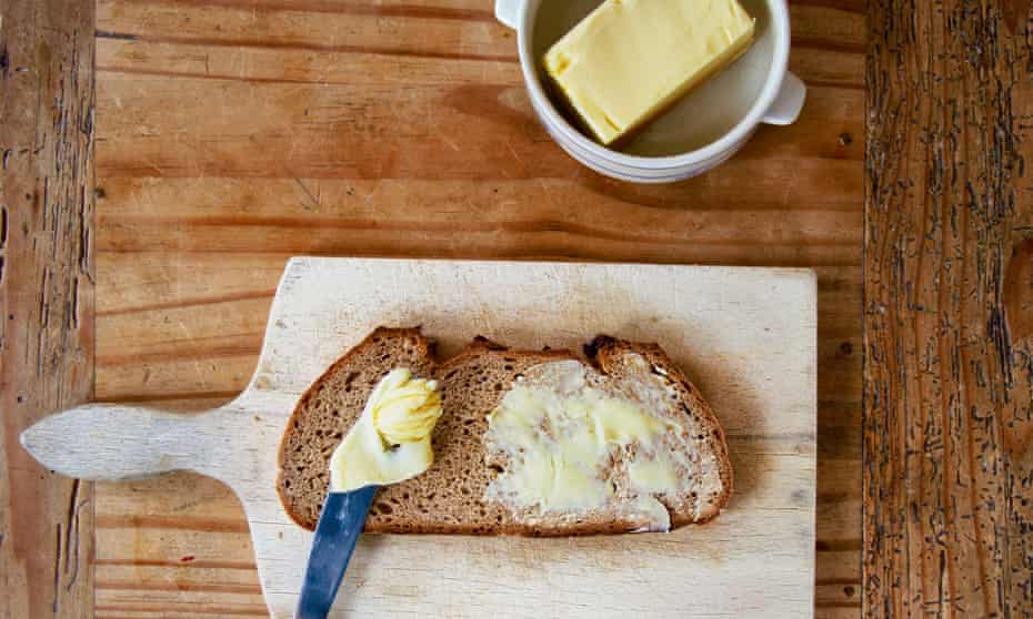 butter on bread