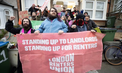 London Renters Union protesting in Abbey Wood, London