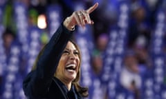 Kamala Harris on stage at the Democratic National Convention.