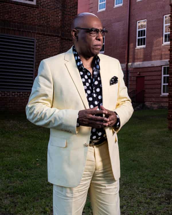 Former Mayor of Tuskegee and talk show host Omar Neal on the campus of Tuskegee University in Tuskegee, Alabama on Thursday, May 20, 2021.