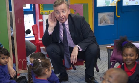 Michael Gove at a primary school is 2011