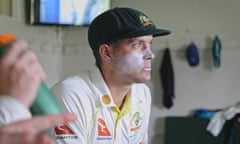 Alex Carey in the dressing rooms at Lord's