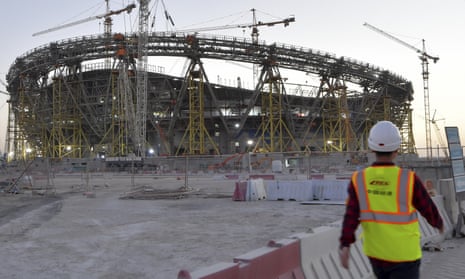 The Lusail stadium, one of several new venues under construction for the 2022 World Cup in Qatar.