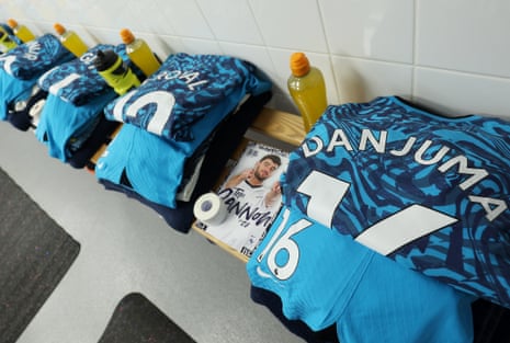 A glimpse into the Tottenham Hotspur dressing-room, where the shirt of new signing Arnaut Danjuma can be seen.