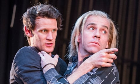 Matt Smith as Maxim and Jonjo O’Neill as the Brute in Unreachable, at the Royal Court in London.
