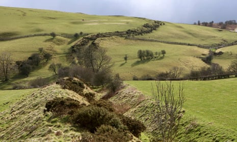 Offa's Dyke on Llanfair Hill, north of Knighton, Powys, Wales