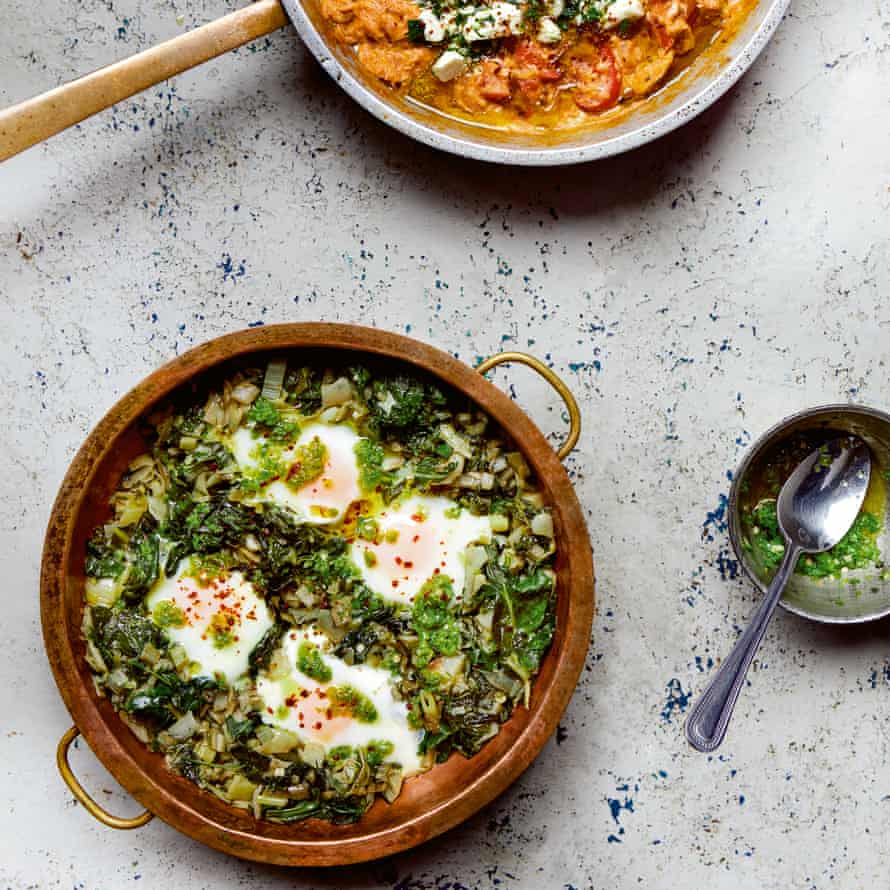 Green shakshuka by Sami Tamimi and Tara Wigley.