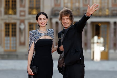 Mick Jagger and his partner Melanie Hamrick in Versailles, September 2023