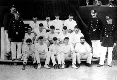 The Great Britain team that won the gold medal in the Paris Olympics of 1900.