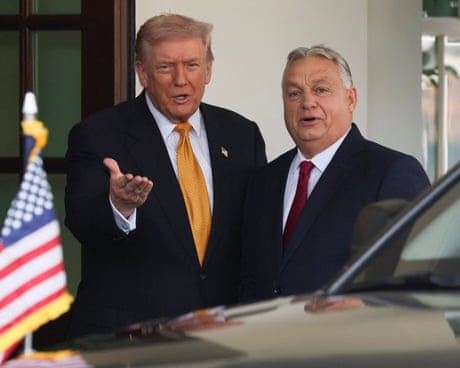 U.S. President Trump meets with Hungary's Prime Minister Orban at the White HouseU.S. President Donald Trump greets Hungary's Prime Minister Viktor Orban at the White House in Washington, D.C., U.S., November 7, 2025. REUTERS/Jessica Koscielniak TPX IMAGES OF THE DAY