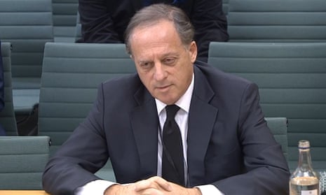 BBC chairman Richard Sharp appearing before the House of Commons digital, culture, media and sport committee.