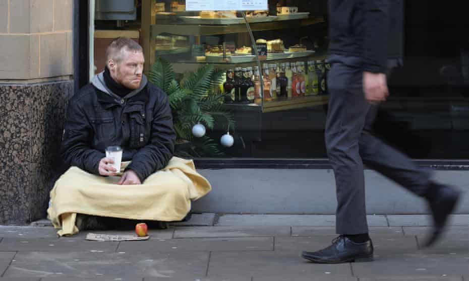 Homeless man in Manchester