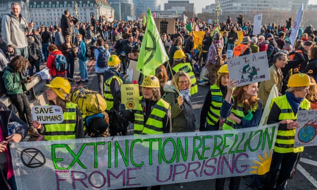 A climate protest in London on 17 November 2018