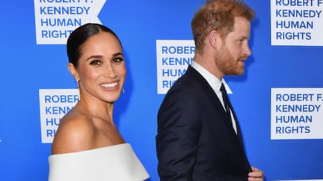 'Proud to honour them': Meghan and Harry win human rights award – video