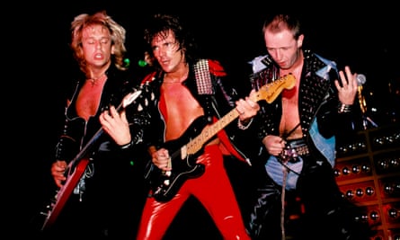 Members of Judas Priest in concert in 1981: from left, KK Downing, Glenn Tipton and Rob Halford.