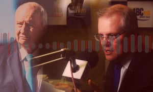 2GB and Sky News host Alan Jones and the prime minister, Scott Morrison.