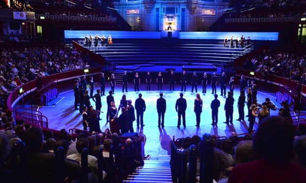 The Aurora orchestra and Chantage perform Benedict Mason’s Meld at the Proms, August 2014.