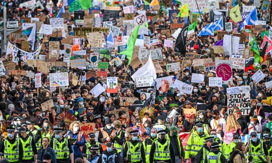 Fridays For Future march on 5 November 2021 in Glasgow