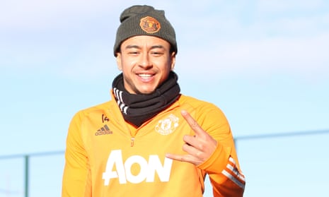 Jesse Lingard at a Manchester United training session on Monday. He has fallen out of favour at the club.