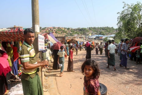 Rohingya refugees in Kutupalong refugee camp in Ukhia.