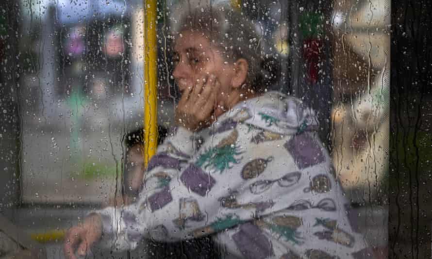 A woman displaced by Russian shelling departs a metro station where people had been living underground for months on May 22, 2022 in Kharkiv, Ukraine. Authorities plan to restart the Kharkiv subway system on May 24 and are providing temporary shelter in student dormitories for those made homeless by Russian attacks. Although Russian shelling has largely ceased in Kharkiv, it continues in the northern suburbs, and many houses and large apartment buildings in the city are destroyed, leaving thousands homeless.