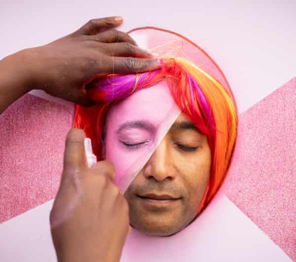 Pretty in pink … glittery face-painting at Mighty Hoopla.