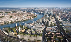 The vast Nine Elms development straddling Battersea and Vauxhall in south London.